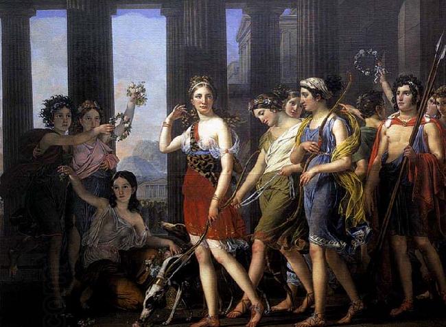 Joseph Paelinck The Fair Anthia Leading her Companions to the Temple of Diana in Ephesus China oil painting art